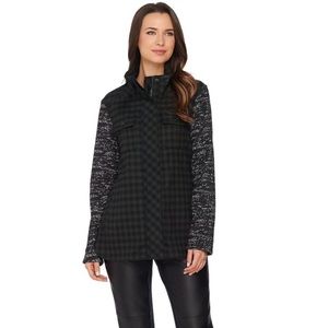 LOGO by Lori Goldstein Plaid Jacket